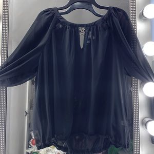 Black See Through Dress Shirt